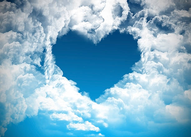 Heart On The Sky Love Concept Stock Photo - Download Image Now - Heart  Shape, Cloud - Sky, Sky - Istock