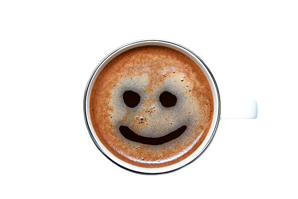 istock isolated cup of coffee with a smile 527495943