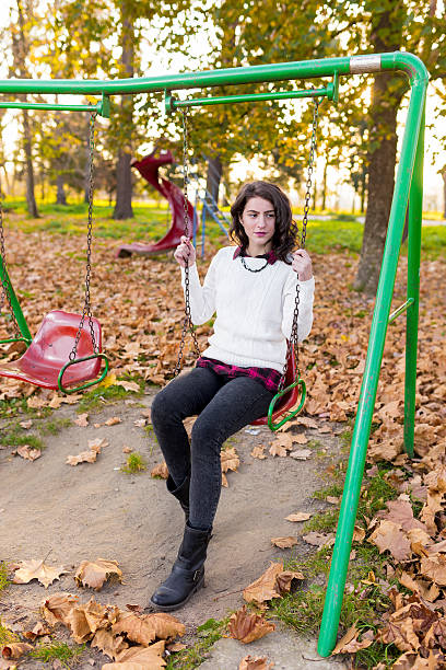 istock Woman portret in autumn leaf 527510675