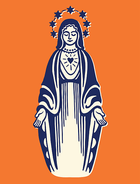 virgin mary - jungfrau maria stock-grafiken, -clipart, -cartoons und -symbole