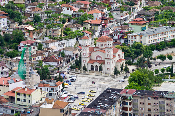 Orthodox church in Berat, Albania Orthodox church in Berat - Albania berat stock pictures, royalty-free photos & images