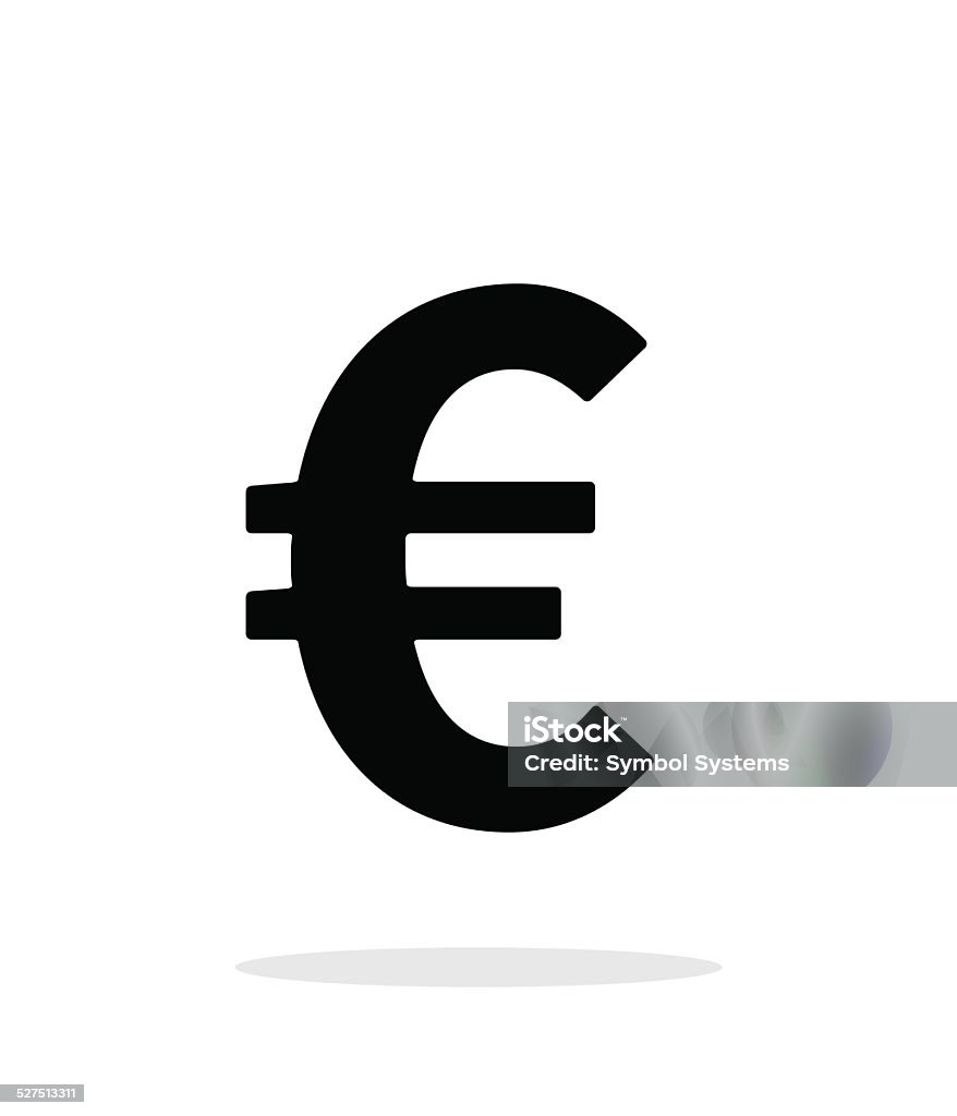 Euro icon on white background. Euro icon on white background. Vector illustration. Bank - Financial Building stock vector