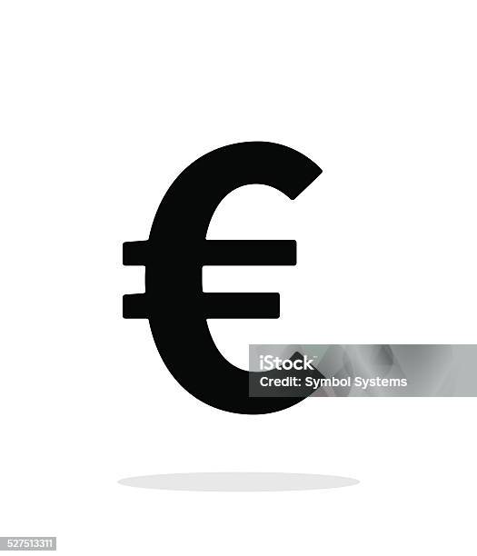 Euro Icon On White Background Stock Illustration - Download Image Now - Bank - Financial Building, Banking, Business