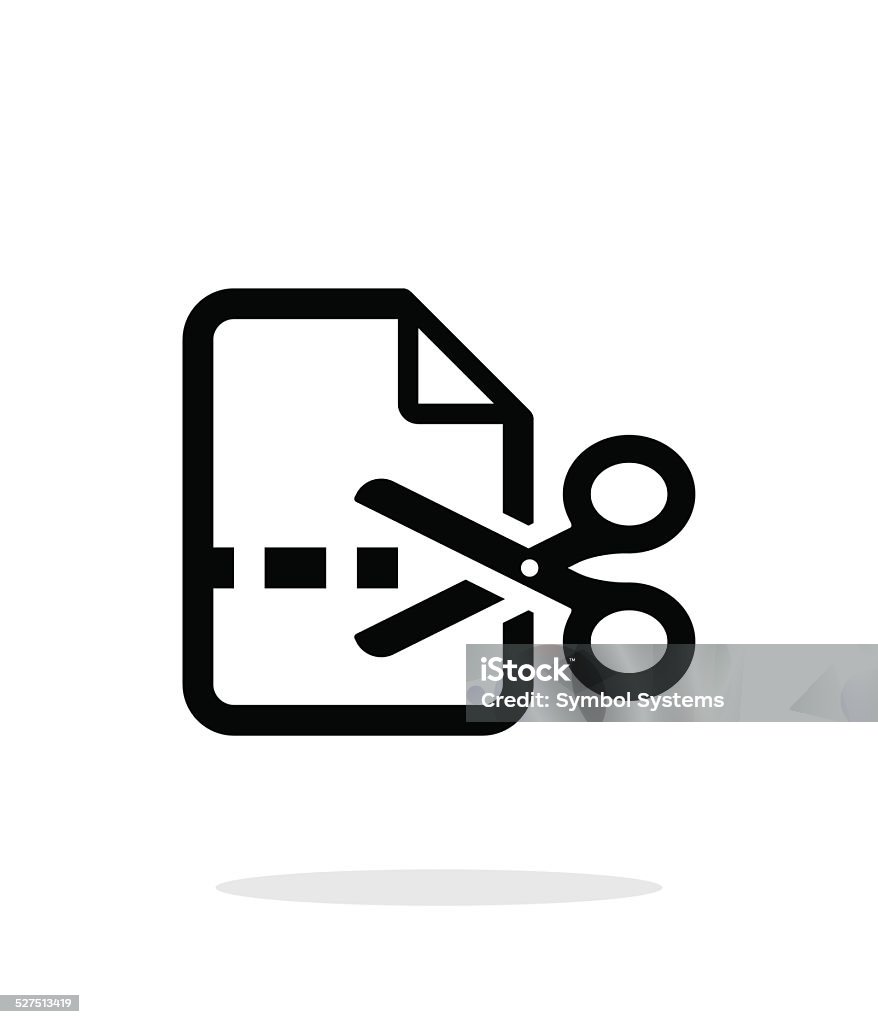 Cut file icon on white background. Cut file icon on white background. Vector illustration. Computer stock vector