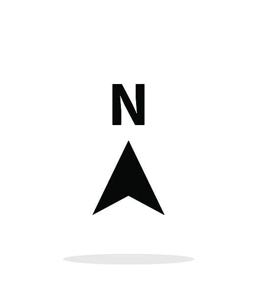 north direction compass icon on white background. - 北方 幅插畫檔、美工圖案、卡通及圖標