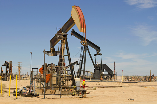 Crude oil extraction pump in an area around Southern California
