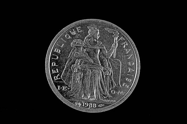 istock Used French Polynesian Coin Isolated 527516015