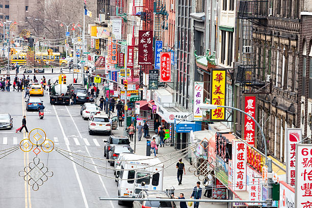 Chinatown Shops and Restaurants, New York City Chinatown in  New York City chinatown photos stock pictures, royalty-free photos & images