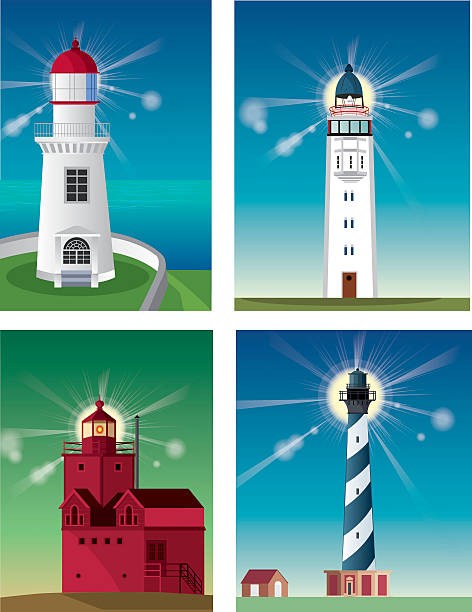 Lighthouses Vector Lighthouses cape hatteras stock illustrations