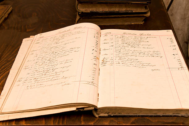 Old Order Book from 1909 stock photo