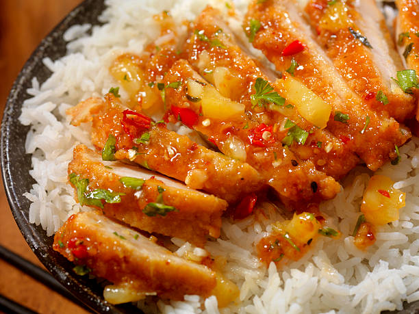 istock Sweet and Sour Chicken with Rice 527528714