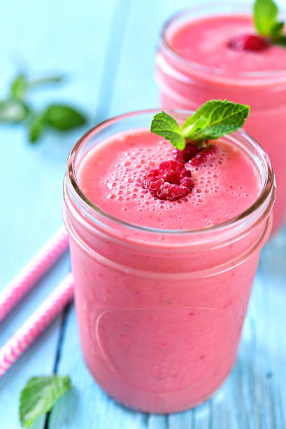 istock Berry smoothie in a mason jar. 527529376
