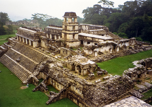The Palace, a complex of several connected and adjacent buildings and courtyards, was built by several generations on a wide artificial terrace during four century period. The Palace was used by the Mayan aristocracy for bureaucratic functions, entertainment, and ritualistic ceremonies.