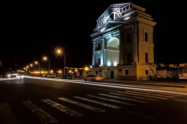 Photo of Arch Moscow Gates on the waterfront of the city Irkutsk