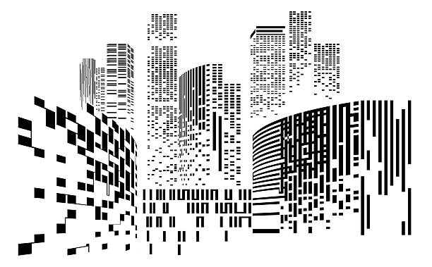 ilustrações, clipart, desenhos animados e ícones de edifício e ilustração da cidade à noite - skyscraper construction built structure single object