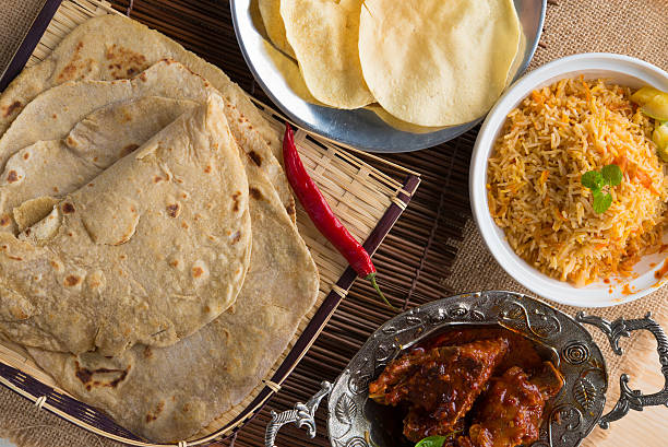 istock Chapati or Flat bread, roti canai, Indian food 527541100