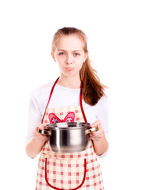 istock Pretty chef tainted meal isolated 527543292