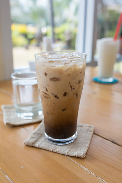 istock Iced coffee in glass on the table 527548578