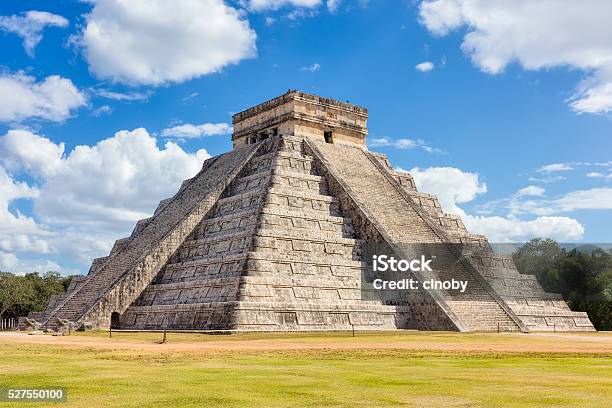 Kukulkan El Castillo Mayan Pyramid Chichen Itza Mexico Stock Photo - Download Image Now