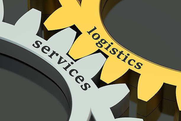 istock Logistics Services concept on the gearwheels 527552122