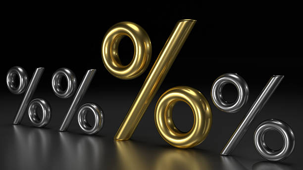 istock 3D golden percent 527552618