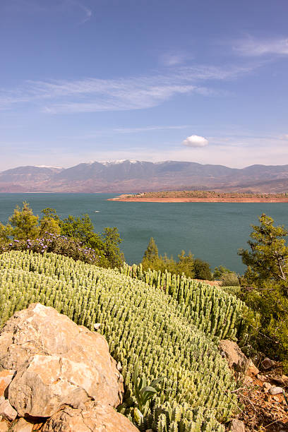 istock View over Barrage Bin El-Ouidane, high Atlas. 527552670