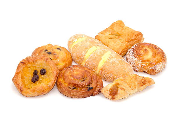 istock Variety of bread on white background 527554401