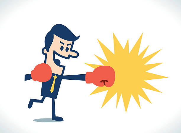 illustrations, cliparts, dessins animés et icônes de se battre - boxing glove battle business fighting