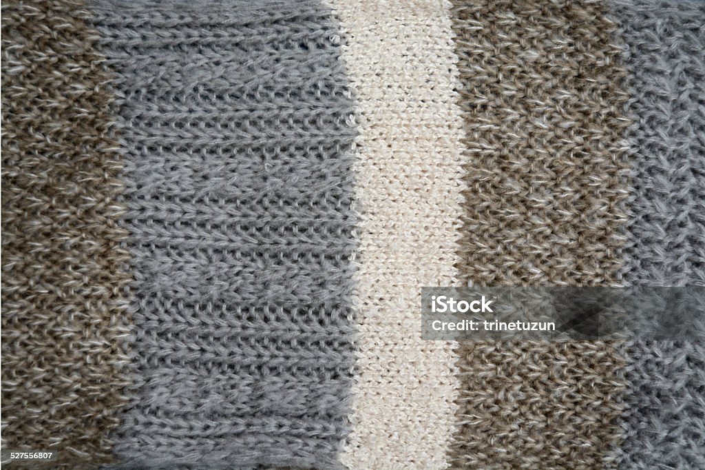 close up of a wool knitted scarf in natural colors Arts Culture and Entertainment Stock Photo