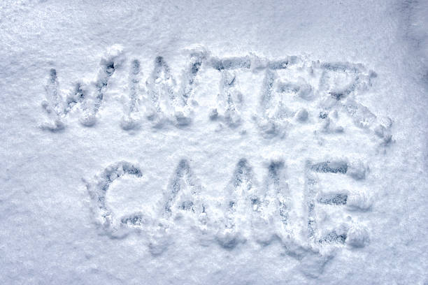 istock inscription winter came on fresh snow 527557133