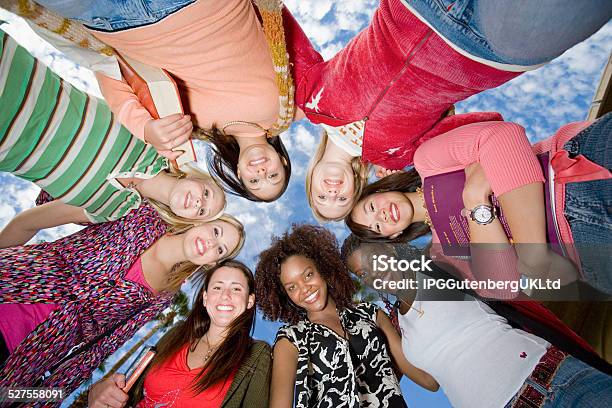 Friends Standing Together Stock Photo - Download Image Now - Female High School Student, 16-17 Years, 18-19 Years