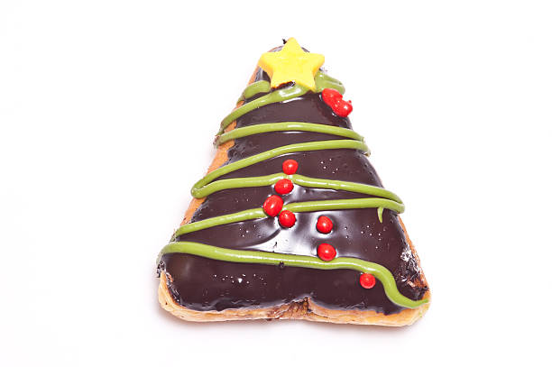 istock donut decorated for Christmas on white background 527564179