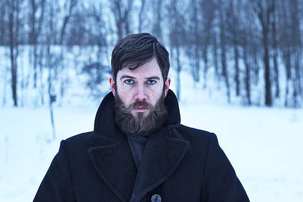 istock Bearded man in a winter coat 527564981