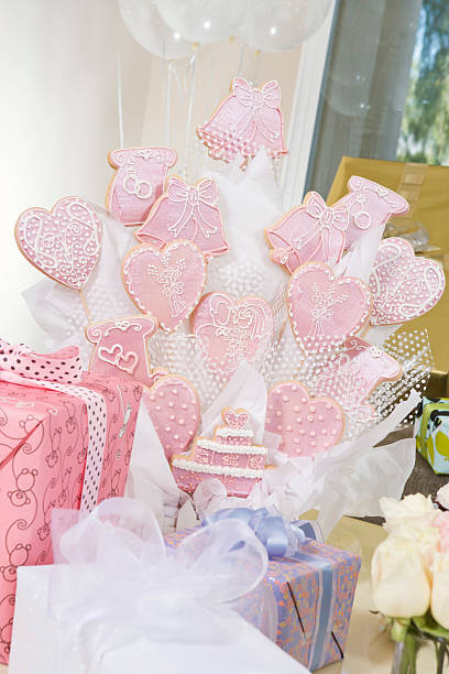 istock Decoration and presents at bridal shower 527566391