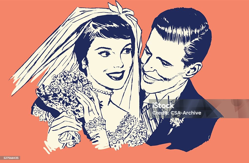 Newlyweds http://csaimages.com/images/istockprofile/csa_plastock_dsp.jpg Retro Style stock vector