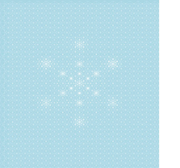 Star Snowflake Pattern vector art illustration