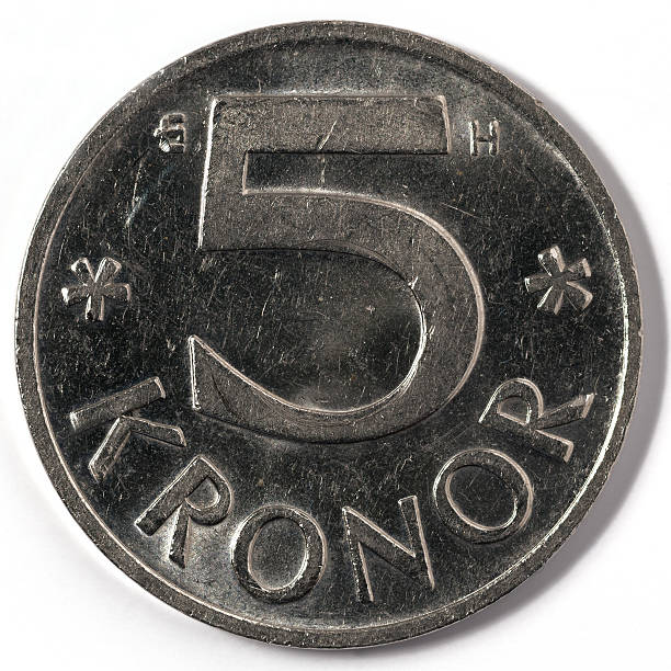 istock Macro close-up of Swedish five krona coin 527567951