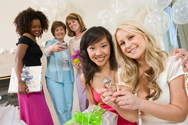 istock Friends at bridal shower 527568191