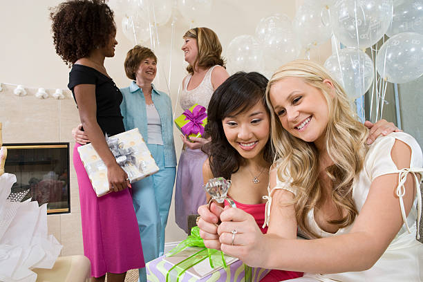 istock Friends at bridal shower 527568197