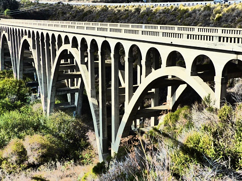 Image is of the Arroyo Hondo Old 101 Bridge in Santa Barbara County, California.