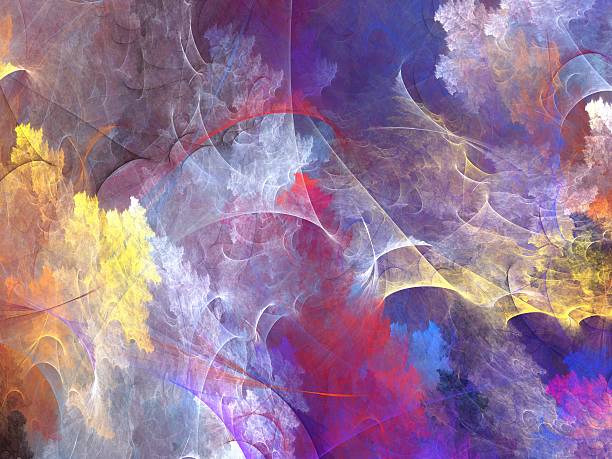 istock Digital paint from fractal canvas background 527569725