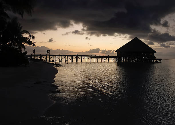 Alba sulle Maldive - foto stock