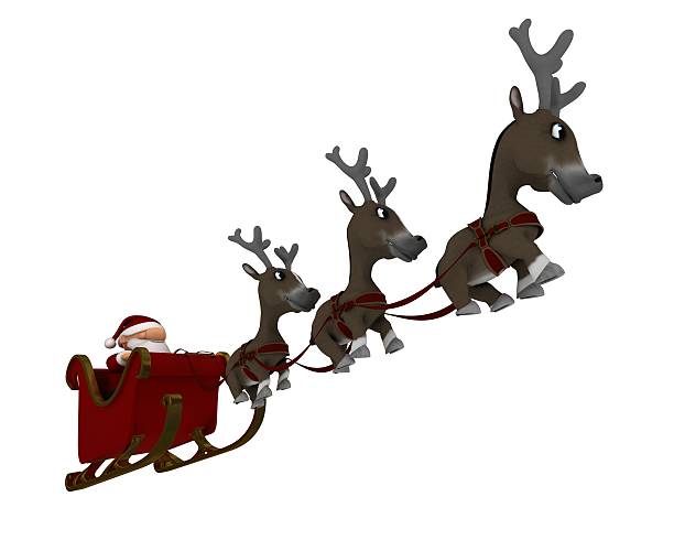 istock santa and reindeer 527570755