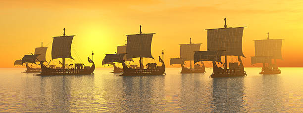 istock Ancient Roman Warships 527571527