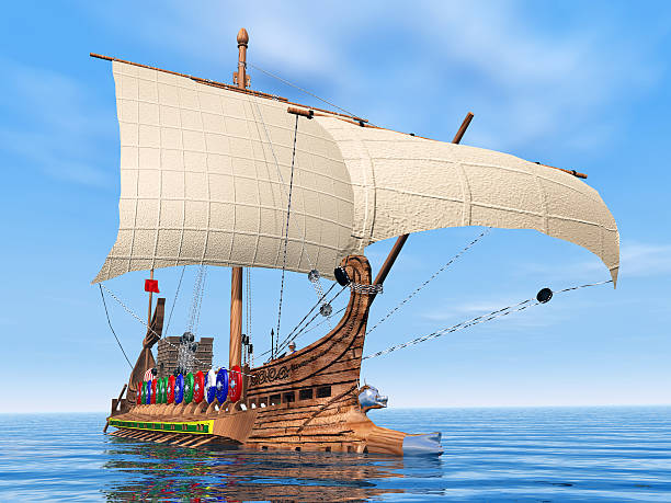 istock Ancient Roman Warship 527580279