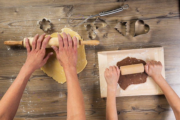 istock Christmas baking, mother and daughter together made 527581713