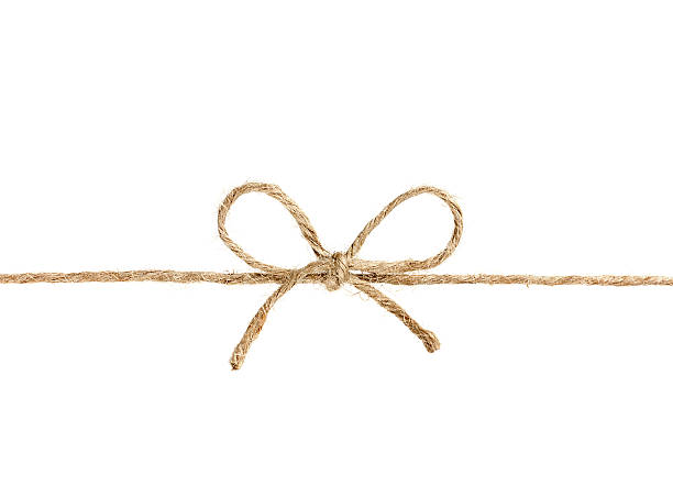 string or twine tied in a bow isolated