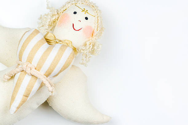 istock Christmas angel on white background 527582237