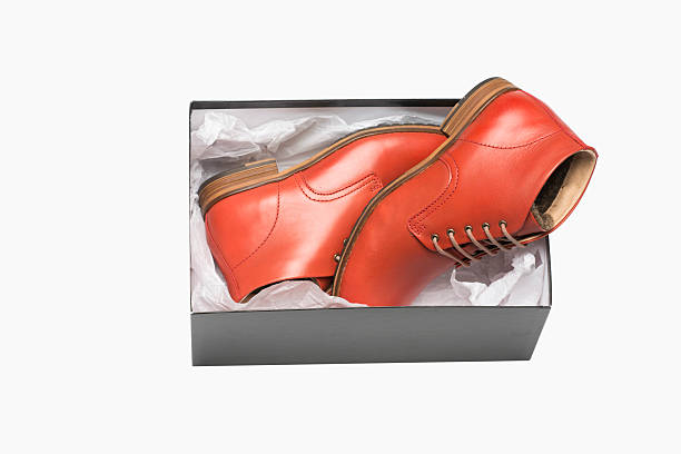 istock new red shoes in box 527582405