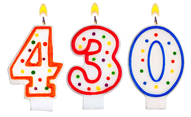 istock candles number four hundred thirty isolated on white background 527612389